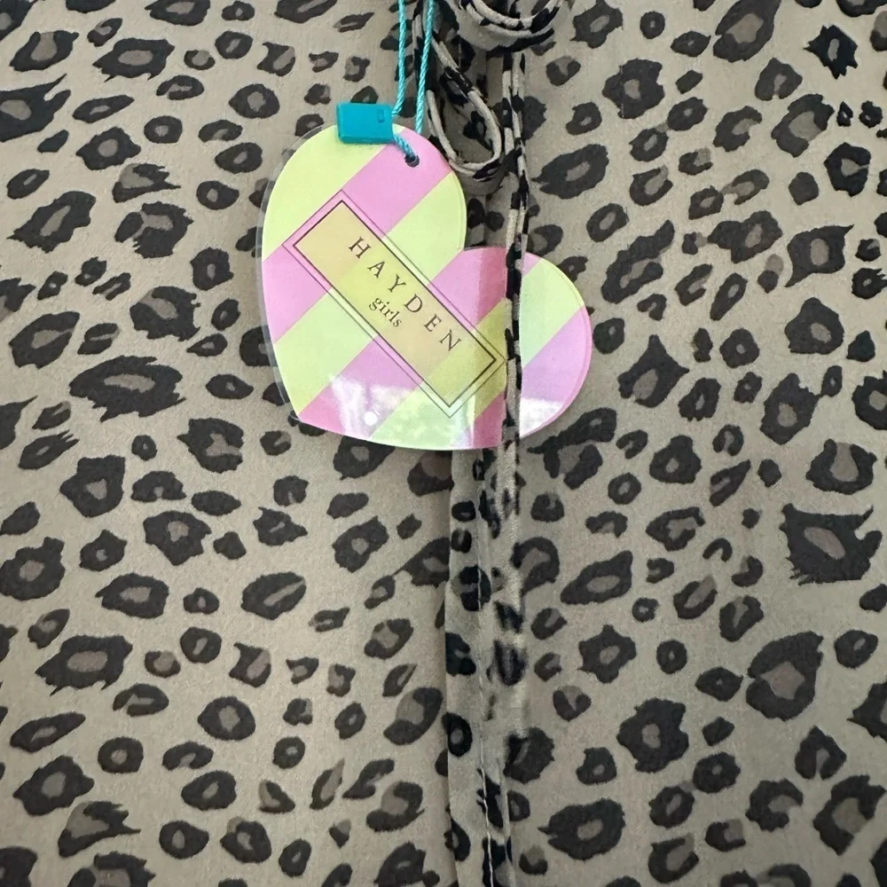 Hayden Tan Leopard Print Kids Dress
